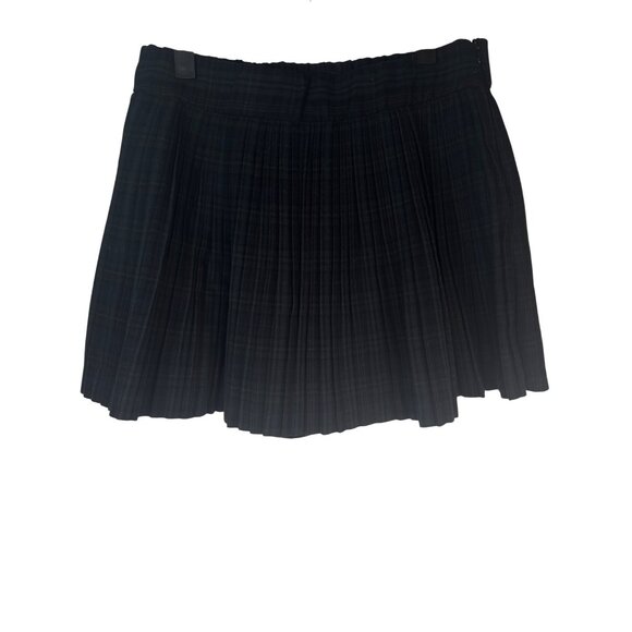 2/$30 ZARA Large Pleated Plaid Mini Skirt In Navy Blue - Picture 5 of 12